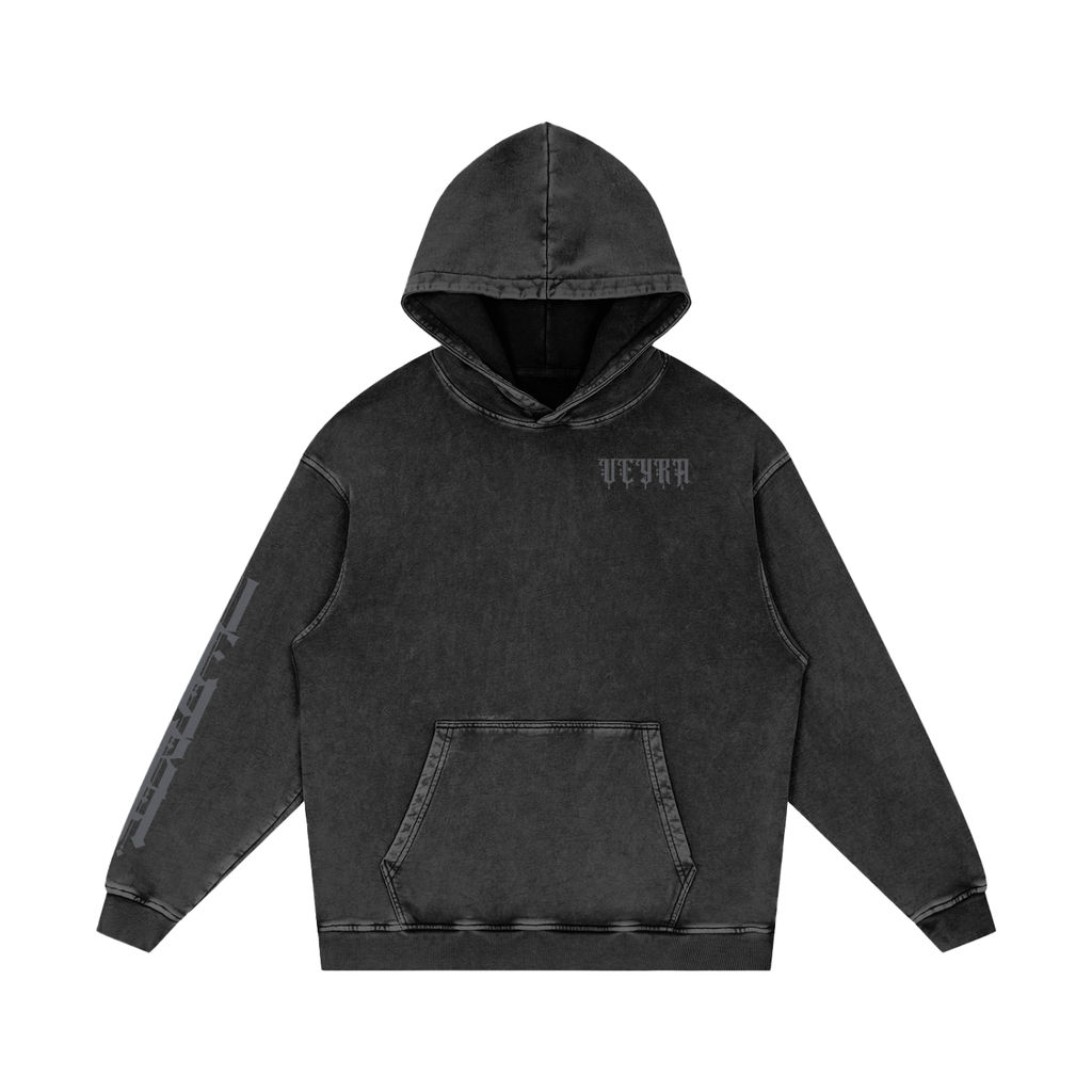Snow Washed Loose Cotton Hoodie